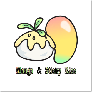 Mango and Sticky Rice Illustration Art Posters and Art